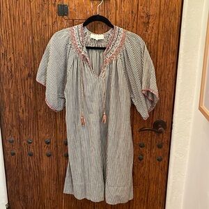 The Great striped mini dress